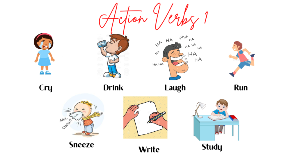 English Action Verbs Lesson - Learning And Studyng Online (1)