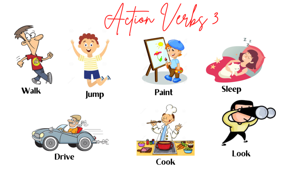 English Action Verbs Lesson - Learning And Studyng Online (3)