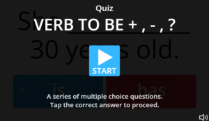 Verb To-Be Game Quiz - English Free Online - Vocabulary and Courses