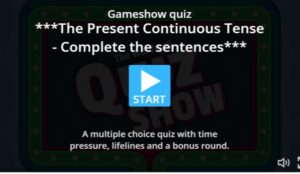 Present Continuous Online Games - Free English Courses And Lessons - Present Progressive - Games Show